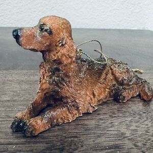 Red Setter Spaniel Christmas Holiday Dog Figurine Ornament